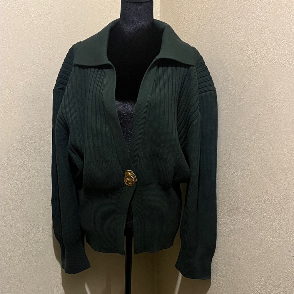 Dark Green Women's Cardigan